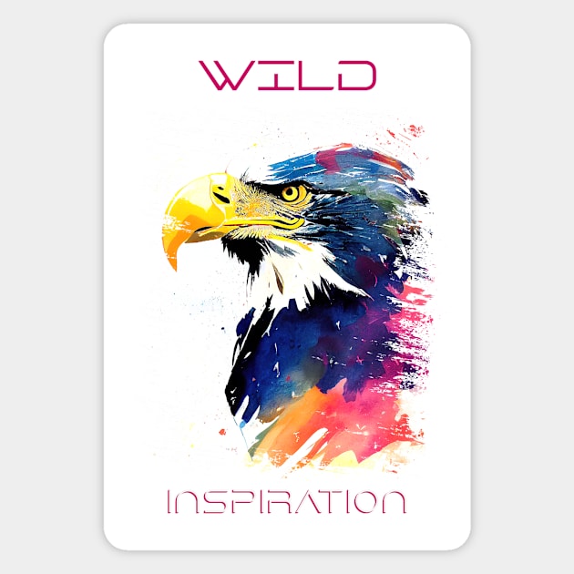 Eagle Wild Nature Animal Colors Art Painting Magnet by Cubebox